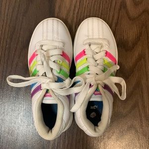 Size 12 Girls K Swiss Rainbow Striped Sneakers